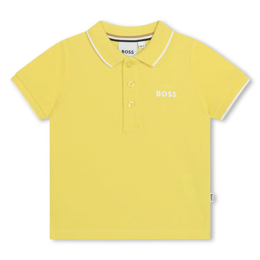 Polo para bebé amarilla Boss